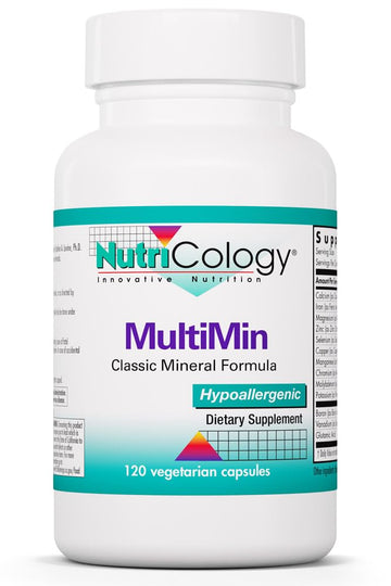 NutriCology MultiMin - Essential Mineral Blend with Macro Trace & Ultra Trace Minerals - Supports Mineral Balance Absorption & Cellular Function - 120 Servings - 120 Vegetarian Capsules Allergy Research Group Au supplements