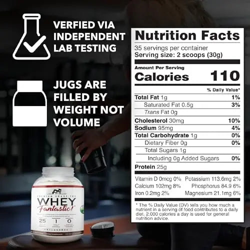Whey Fantastic - Unflavored - 100% Natural Grass Fed Whey Protein Powder - Unique 3 Fantastic Nutrition Au supplements