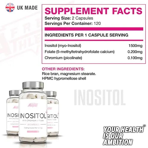 Myo-Inositol Capsules by Freak Athletics - Inositol Capsules with Chromium & Folate Freak Athletics Au supplements