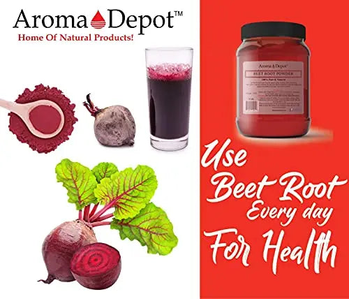 Beet Root Powder 2 lb. by Aroma Depot Raw & Non-GMO I Vegan & Gluten Free I Nitric Oxide Aroma Depot Au supplements