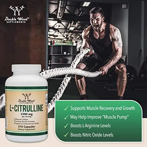 L Citrulline Capsules 1,200mg Per Serving, 210 Count (L-Citrulline Increases Levels Double Wood Supplements Au supplements