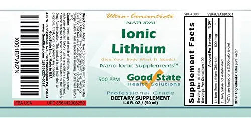 (Glass Bottle) Good State Liquid Ionic Lithium Ultra Concentrate Good State Au supplements
