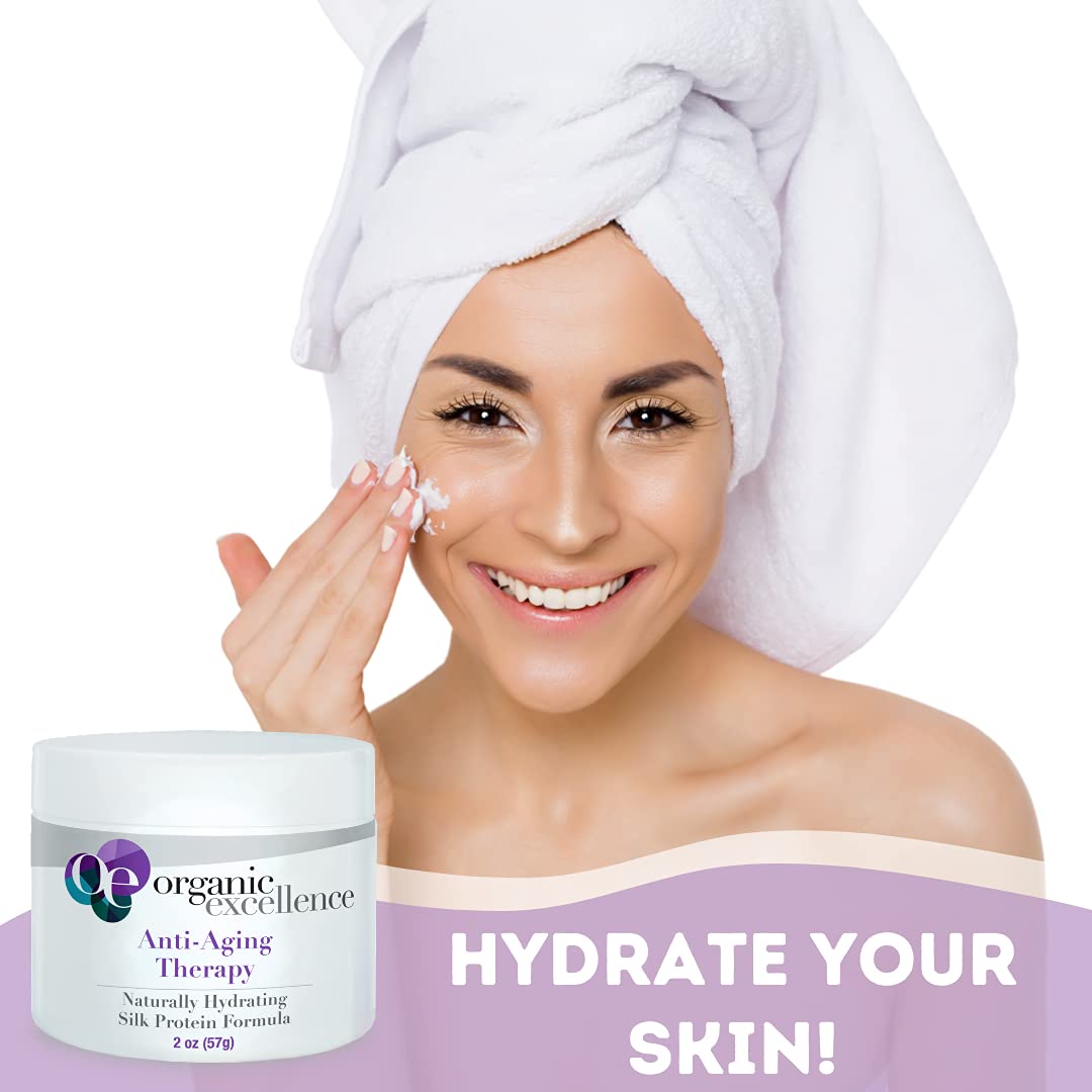 Organic Excellence Organic Moisturizer Face Cream, All Natural Face Moisturizer with Silk Protein to Hydrate, Nourish Protect Skin and Promote Collagen Production Non-Toxic & Fragrance-Free 2 oz Organic Excellence Au supplements
