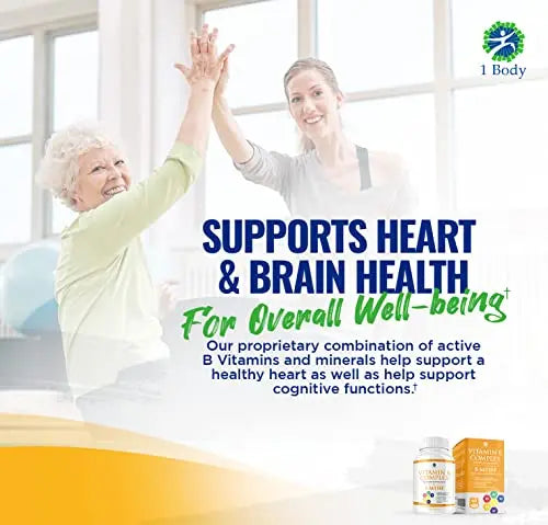 1 Body Vitamin B Complex – 5-MTHF Folate with B1, B2, B5, B6 1 Body Au supplements