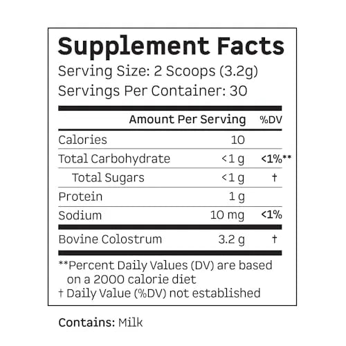 Kion Colostrum | Grass-Fed Bovine | Gut Health and Immune Support | 30 Servings Kion Au supplements