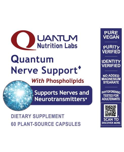 Quantum Nutrition Labs Nerve Support - Nerve Health Supplements, Brain Supplements, Nootropic with Rhodiola Rosea, Brain & Nerve Health - 60 Vegetarian Capsules Quantum Nutrition Au supplements