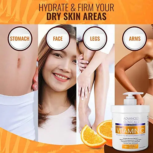 Advanced Clinicals Vitamin C Face & Body Cream Moisturizing Skin Care Lotion, Anti Advanced Clinicals Au supplements