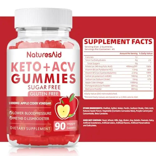 (2 Pack) 180 CT Keto Acv Gummies for Advanced Weight Loss & Belly Fat Burn - Pro Natures Aid Au supplements
