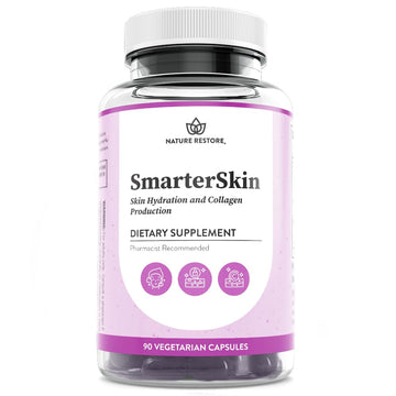 Smarter Skin, Nourishing Skin Health Within, Triple Combination of Polypodium Leucotomos Extract, FloraGLO, Verbasnol, 60 Vegan Capsules Nature Restore Au supplements