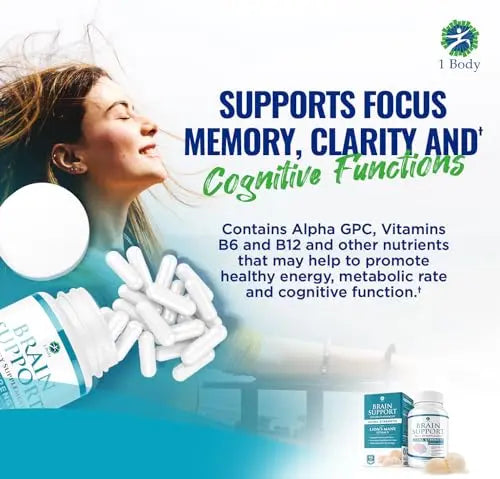 1 Body Brain Supplements for Memory and Focus - Support Healthy Brain 1 Body Au supplements