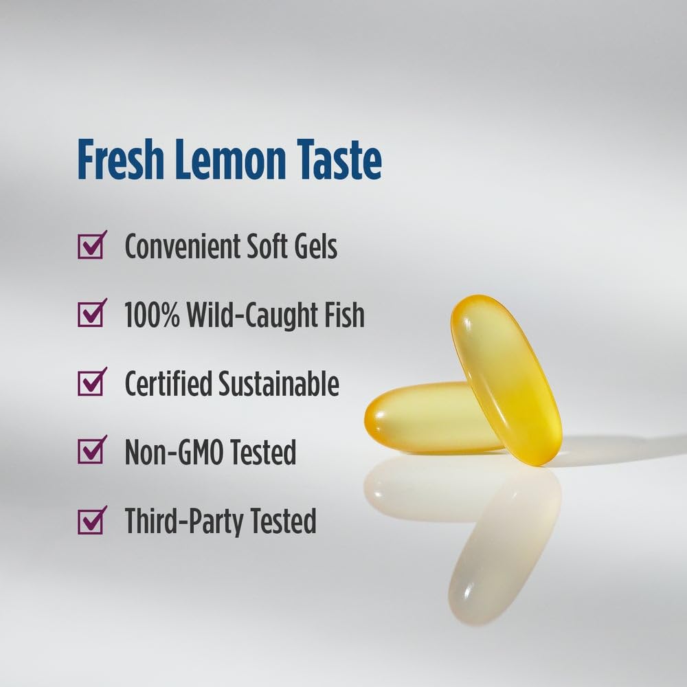Nordic Naturals Complete Omega, Lemon Flavor - 120 Soft Gels - 565 mg Omega-3 - EPA & DHA with Added GLA - Healthy Skin, Cognition, Positive Mood - Non-GMO - 60 Servings Nordic Naturals Au supplements