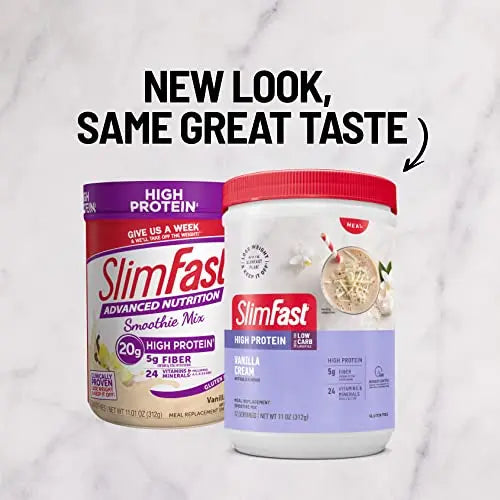 SlimFast Meal Replacement Smoothie Mix, 24 Servings, High Protein, Vanilla Cream, 20g SlimFast Au supplements