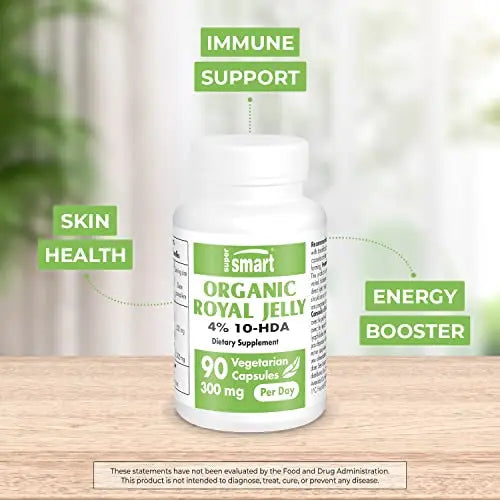 Supersmart - Organic Royal Jelly 300mg per Day (High Strength 4% 10-HDA) - Freeze Supersmart Au supplements