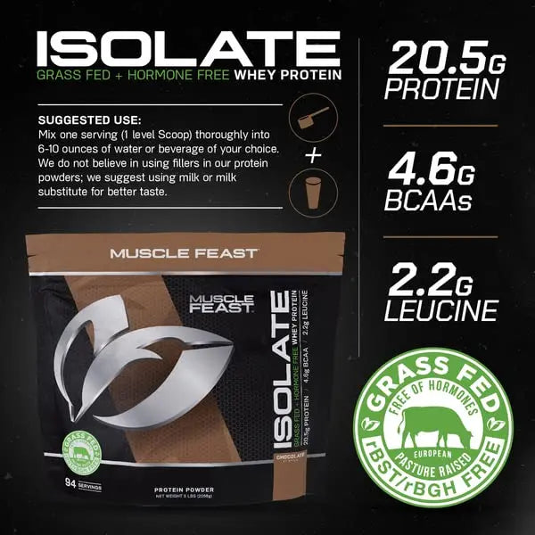 Muscle Feast Grass-Fed Whey Protein Isolate, All Natural Hormone Free Pasture Raised Muscle Feast Au supplements