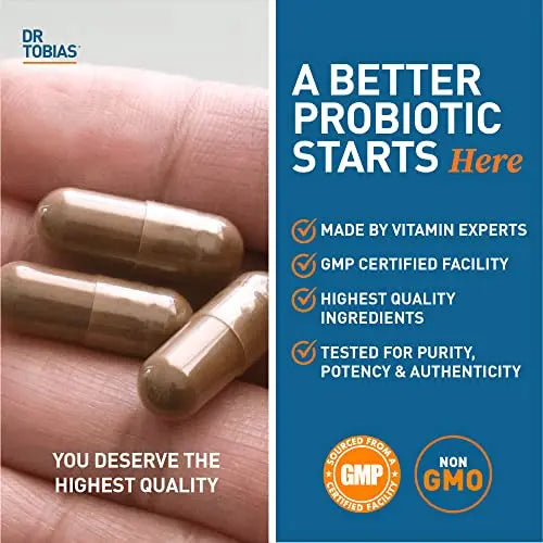 Dr. Tobias Probiotics 30 Billion, 10 Strains, 30 Billion CFU's, Targeted Release Probiotics Dr. Tobias Au supplements