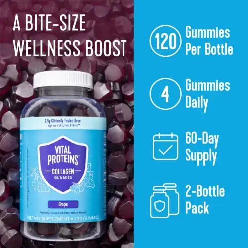 Vital Proteins Collagen Gummies, 2.5g of Clinically-Tested Collagen for Hair, Skin Vital Proteins Au supplements
