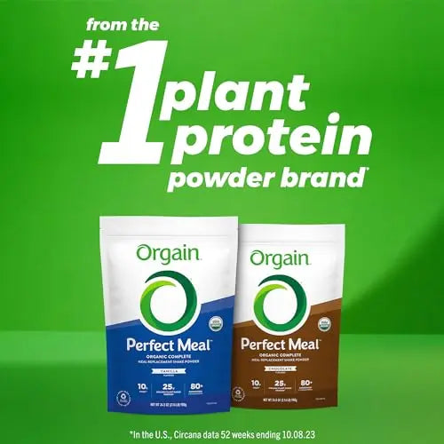 Orgain Organic Perfect Meal Replacement Protein Powder, Chocolate - 25g Plant Based Orgain Au supplements
