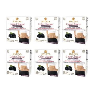 Hyleys Colon Cleanse Tea Blackberry Flavor - 50 Tea Bags (6 Pack - 300 Tea Bags Total) HYLEYS Au supplements