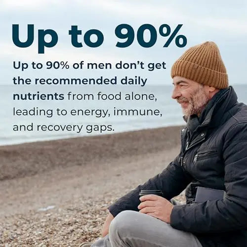LifeSeasons Men's Multivitamin – High Potency with 21 Vitamins & Minerals, PureWay-C®, NAD+, Active B-Vitamins, TRAACS® Chelates, enXtra® for Energy, Probiotics & Mushrooms – 120 Veg Capsules LifeSeasons Au supplements