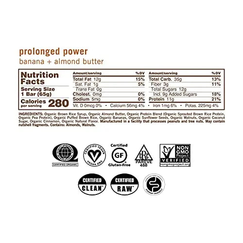 GoMacro MacroBar Organic Vegan Protein Bars - Banana + Almond Butter, (2.3 Ounce Bars GoMacro Au supplements