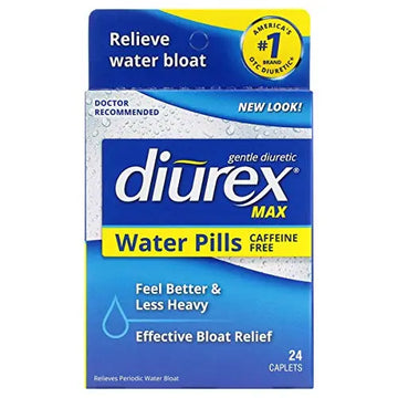 Diurex Max Water Pills - Maximum Strength Caffeine Free Diuretic - Relieve Water Bloat - 24 Count Diurex Au supplements