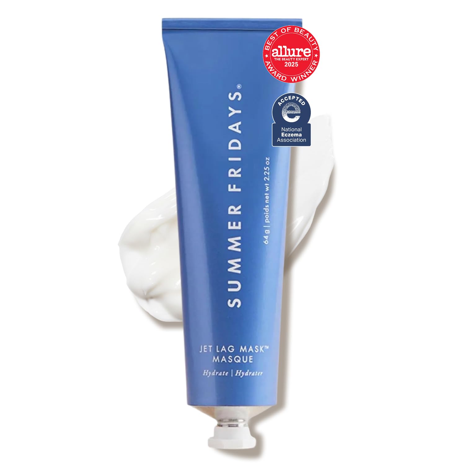 Summer Fridays Jet Lag Mask - Hydrating Face Moisturizer + Mask - Enriched with Hyaluronic Acid, Niacinamide, Glycerin + Antioxidants Helps Nourish Skin for a Renewed + Radiant Complexion (2.25 Oz) Summer Fridays Au supplements