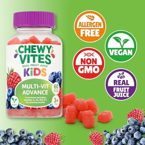 Chewy Vites Kids Multivitamin Advance 60 Gummy Vitamins | 11 Essential Nutrients CHEWY VITES Au supplements