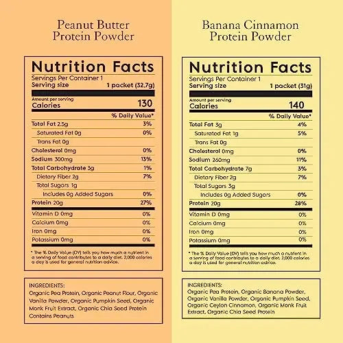 Truvani Organic Vegan Protein Powder Sample Pack - 20g of Plant Based Protein, Organic Truvani Au supplements