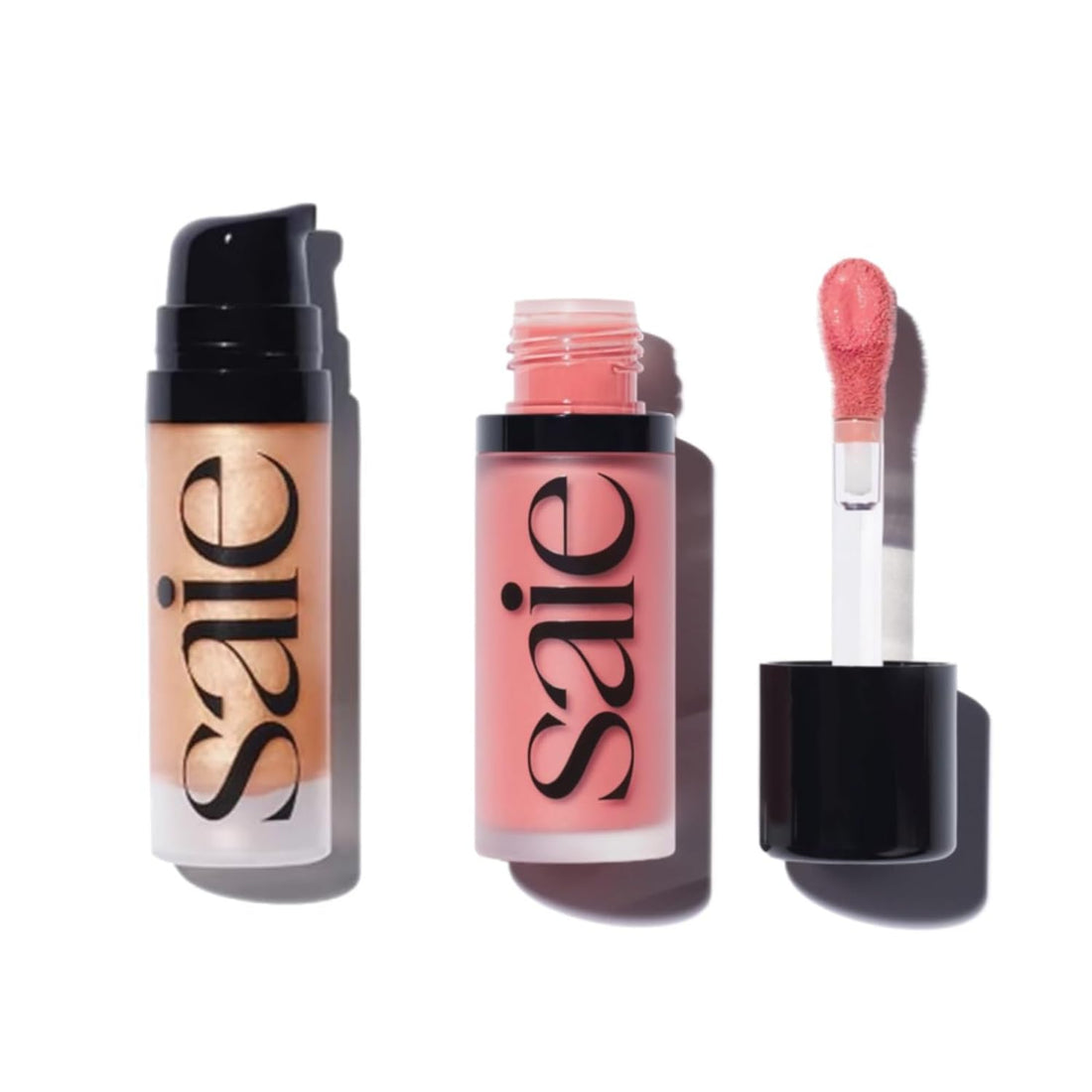 Saie Mini Glowy Super Gel Lightweight llluminator & Makeup Primer - Sunglow (0.5 oz) + Dew Blush - Lightweight Liquid Blush with a Blendable + Buildable Cream Finish - Sweetie (.40 oz) Saie Au supplements