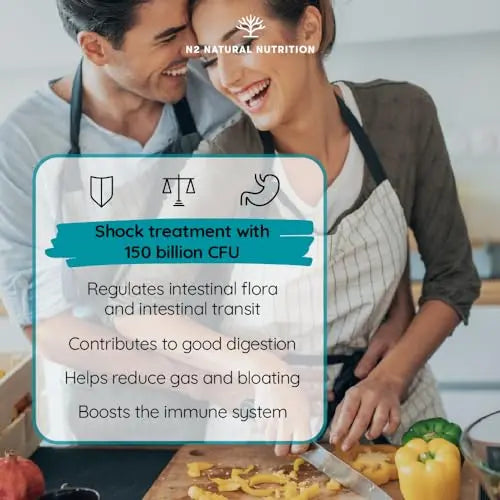 Probiotics 150 Billion CFU - 20 Strains with Prebiotics & Zinc. Highest Concentration N2 Natural Nutrition Au supplements