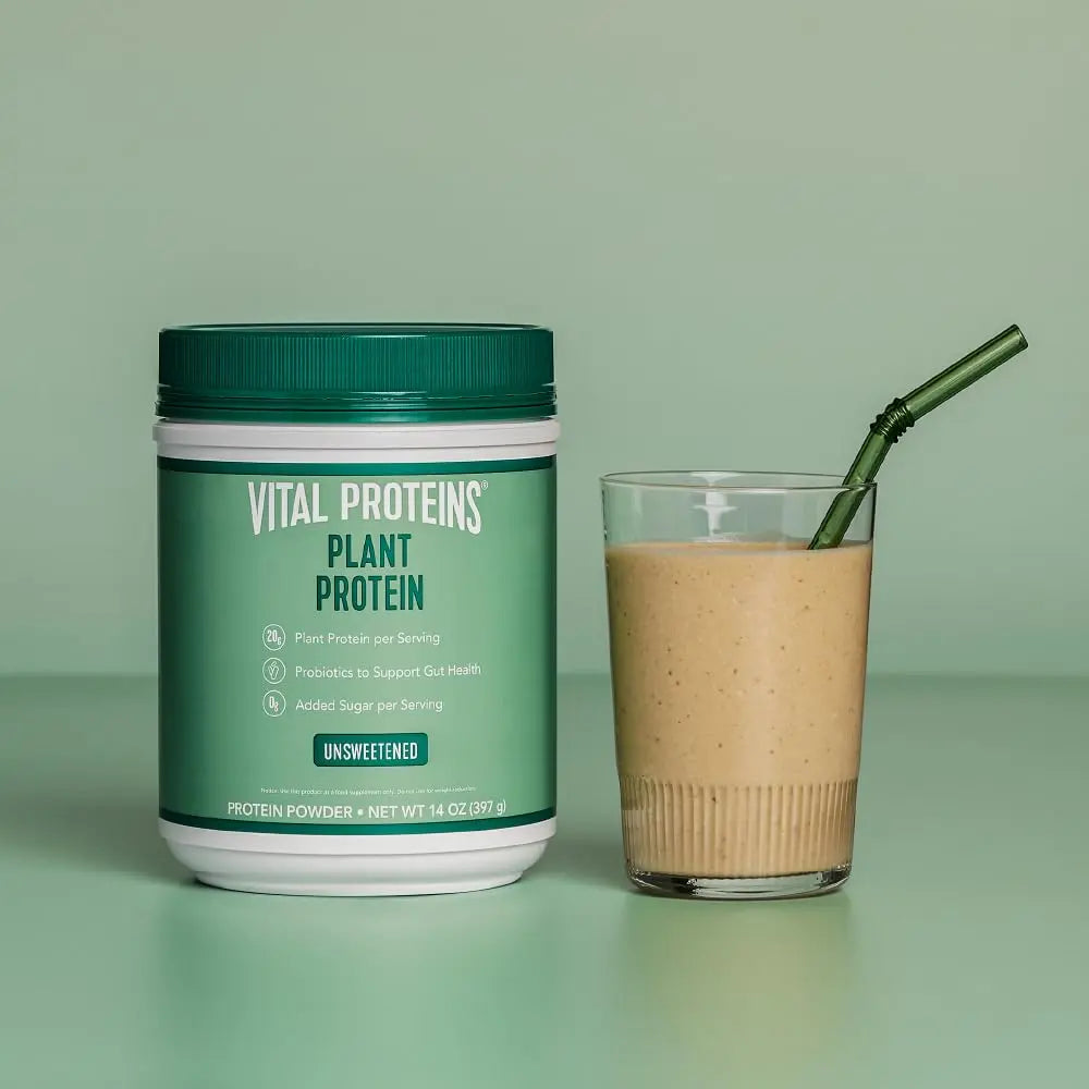 Vital Proteins Collagen Peptides Powder, 9.33 oz Unflavored + 14 oz Unsweetened Plant Vital Proteins Au supplements
