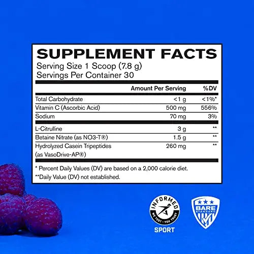 BARE PERFORMANCE NUTRITION, BPN Endo Pump Pre-Workout Muscle Pump Enhancer BARE PERFORMANCE NUTRITION Au supplements