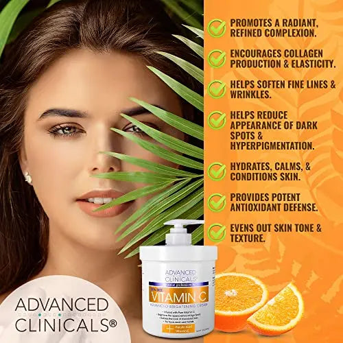 Advanced Clinicals Vitamin C Cream. Advanced Brightening Cream. Anti-aging cream Advanced Clinicals Au supplements