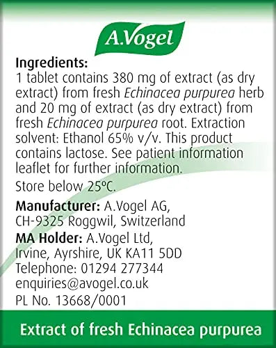 A.Vogel Echinaforce Echinacea Tablets | Relieves Cold & Flu Symptoms by Strengthening A.Vogel Au supplements