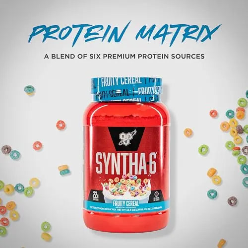 BSN SYNTHA-6 Whey Protein Powder with Micellar Casein, Milk Isolate, Fruity Cereal BSN Au supplements