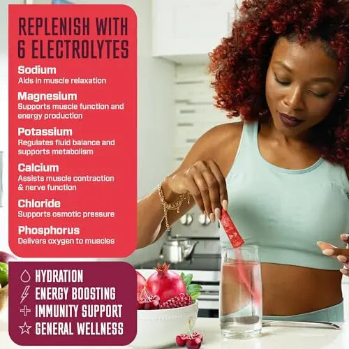 KEY NUTRIENTS Multivitamin Electrolytes Powder No Sugar - Sweet Cherry Pom Electroly KEY NUTRIENTS Au supplements