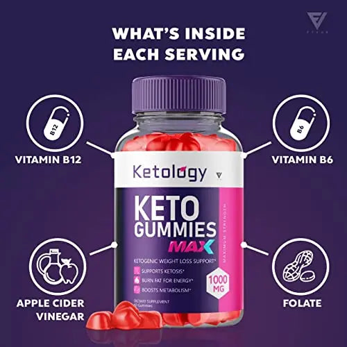 (2 Pack) Ketology Keto ACV Gummies Advanced Weight Loss Ketosis Supplement Fyvus Au supplements