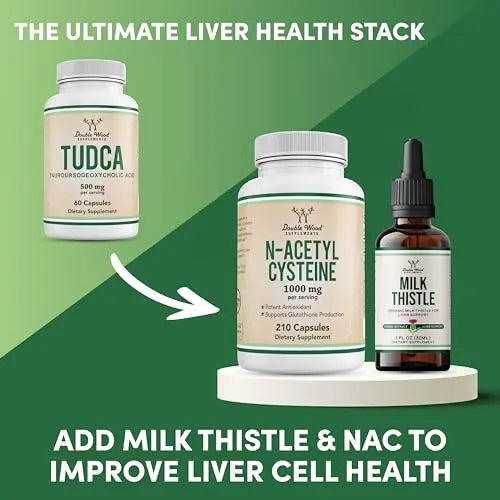 TUDCA Bile Salts Liver Support Supplement, 500mg Servings, Liver and Gallbladder Double Wood Supplements Au supplements