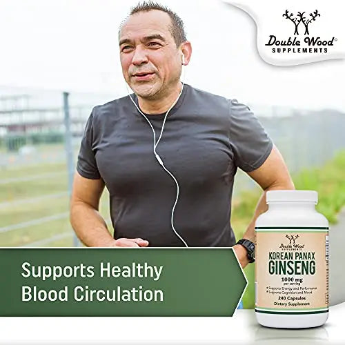 Ginseng Capsules (Korean Red Ginseng Extract, Panax Ginseng 10% Ginsenosides) Double Wood Supplements Au supplements