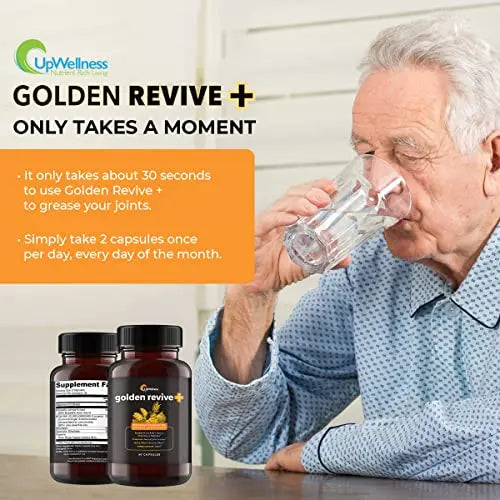 UpWellness Golden Revive + Joint Support with Quercetin, Magnesium, and Turmeric UpWellness Nutrient-Rich Living Au supplements