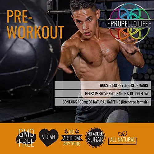 Propello Life Pre-Workout Drink Mix, West Coast Citrus, 450g Propello Life Au supplements