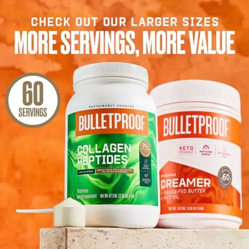 Bulletproof Vanilla Bean Energy Collagen Protein Powder, 18.3 Ounces, Caffeine-Free Fuel Bulletproof Au supplements