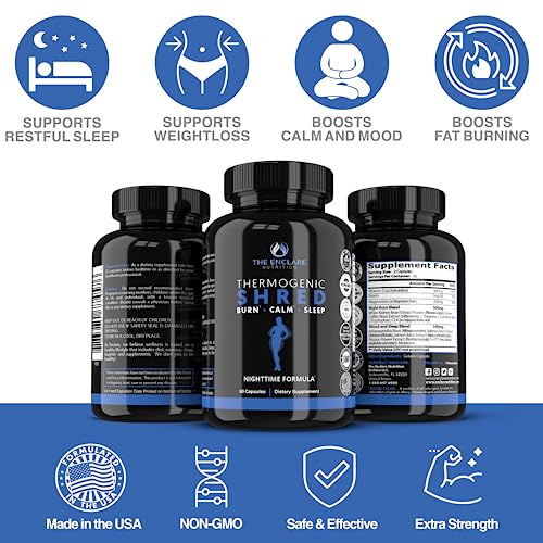 Thermogenic Shred - Fat Burner Sleep Aid Diet Pills, Appetite Suppressant for Weight Loss THE ENCLARE NUTRITION Au supplements