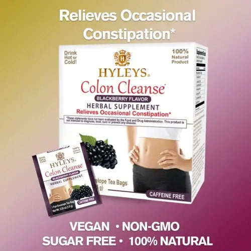 Hyleys Colon Cleanse Tea Blackberry Flavor - 50 Tea Bags (6 Pack - 300 Tea Bags Total) HYLEYS Au supplements