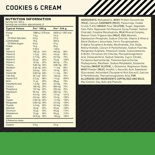 Optimum Nutrition Serious Mass Protein Powder High Calorie Weight Gainer Optimum Nutrition Au supplements