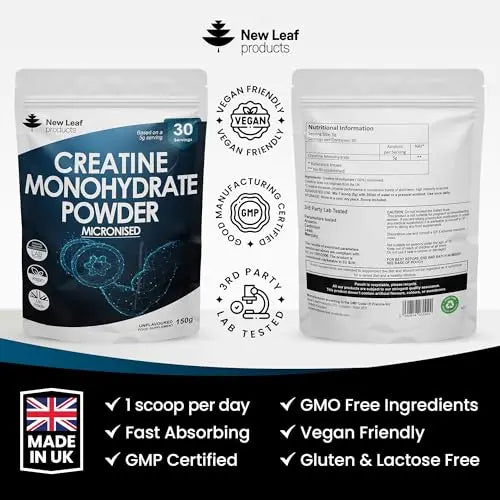 Creatine Monohydrate Powder 100% Pure Micronized Creatine - 150g Increased Absorption NEW LEAF PRODUCTS Au supplements