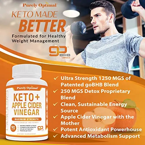 Premium Keto Pills + Apple Cider Vinegar Capsules with Mother - Utilize Fat Purely Optimal Au supplements