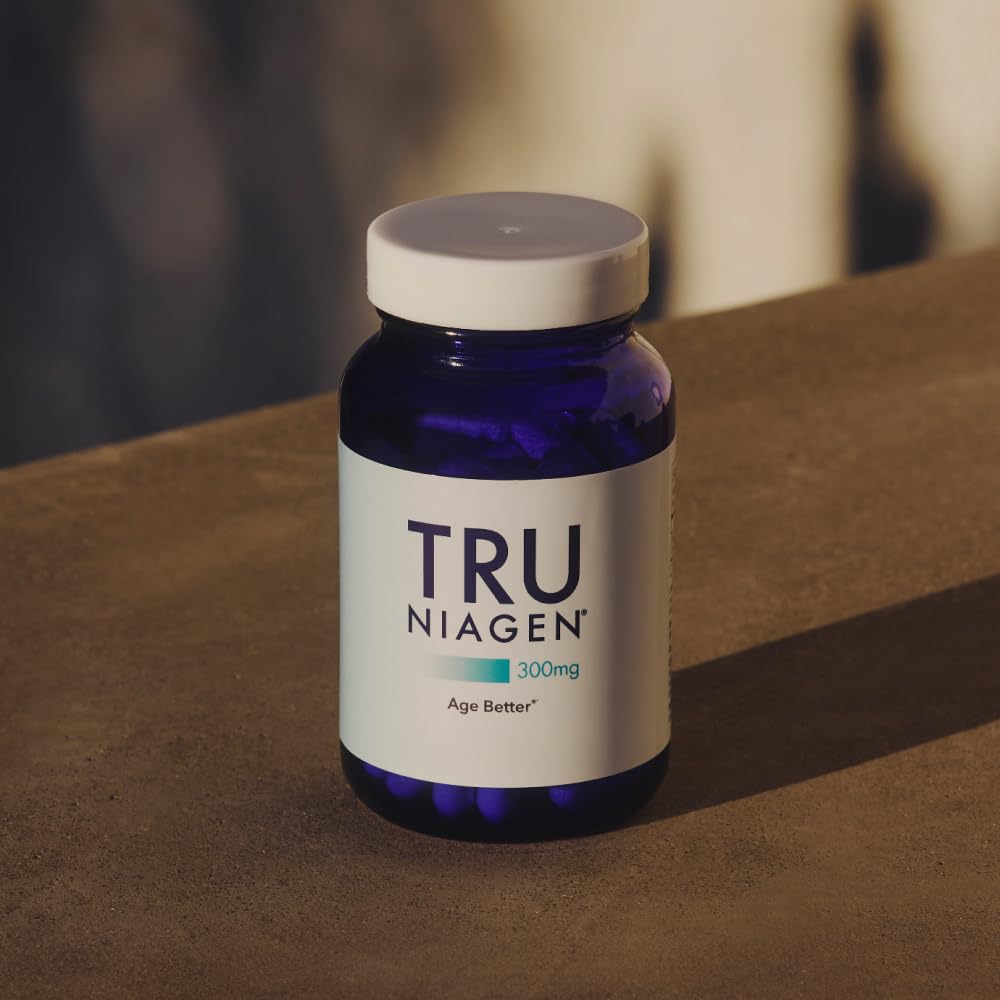 TRU NIAGEN Patented NAD Supplement for Brain Function, Anti Aging & Cell Regeneration, Niagen, 60 300mg Servings | Supports Cellular Energy, Muscle | Nicotinamide Riboside (NR) Take 2 Daily | 1 Bottle TRU NIAGEN Au supplements