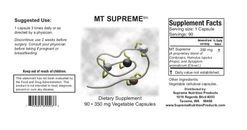 Supreme Nutrition MT Supreme, 90 Pure Herbal Combination Vegetarian Capsules Supreme Nutrition Products Au supplements
