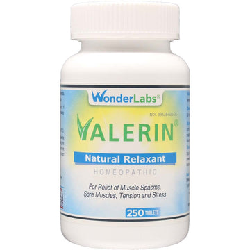 Wonder Laboratories Valerian Natural Relaxant for Tension Relief, Stress Relief, Leg Cramp Relief and Other Muscle Cramps Magnesium, Passion Flower, & Valerian Root Muscle Relaxant - (250ct) Wonder Laboratories Au supplements